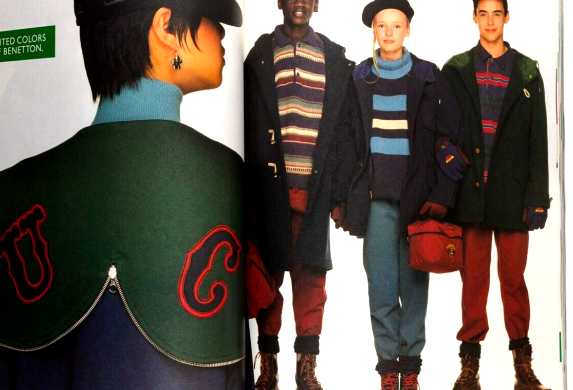 Colors magazine No 1 UNITED BENETTON Oliviero Toscani FALL WINTER 1991 LOOKBOOK