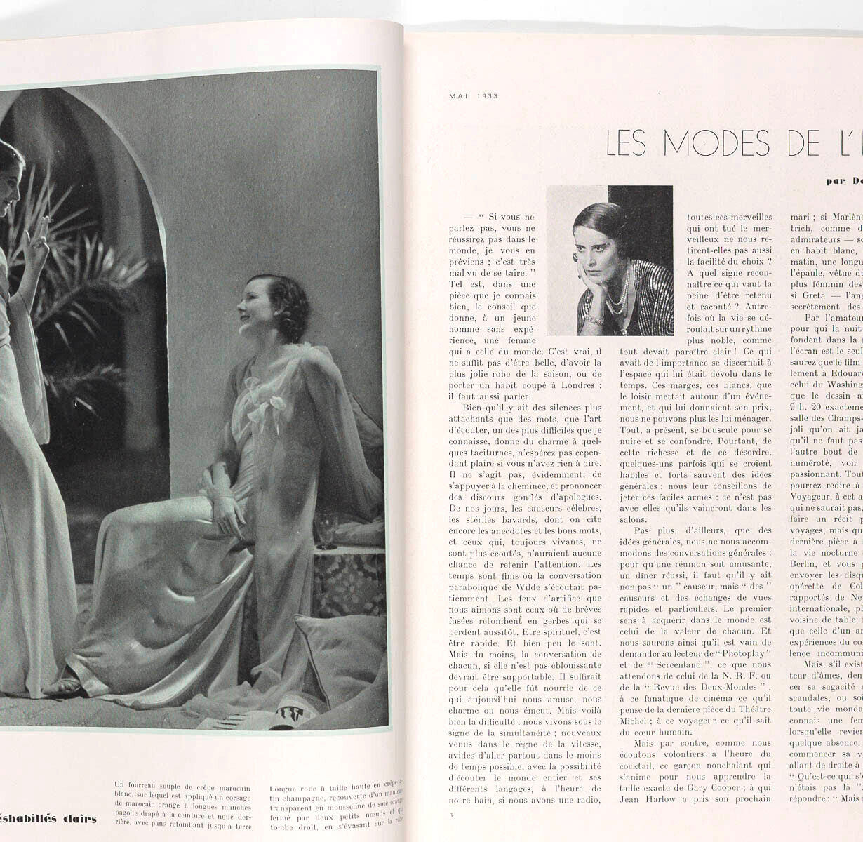 PIERRE MOURGUE Zeilinger MENSWEAR Paul Valentin PARIS VOGUE May 1933 French