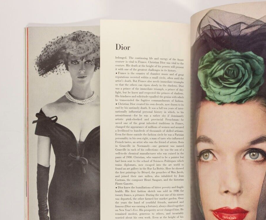 Balenciaga SUZY PARKER Avedon ST MORITZ Christian Dior tribute UK Harpers Bazaar