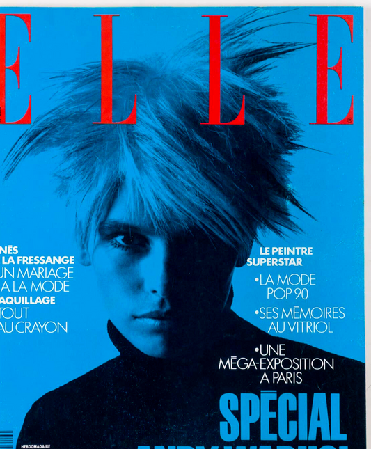 ANDY WARHOL Claire Dhelens INES DE LA FRESSANGE Lacroix YSL Adidas ELLE magazine