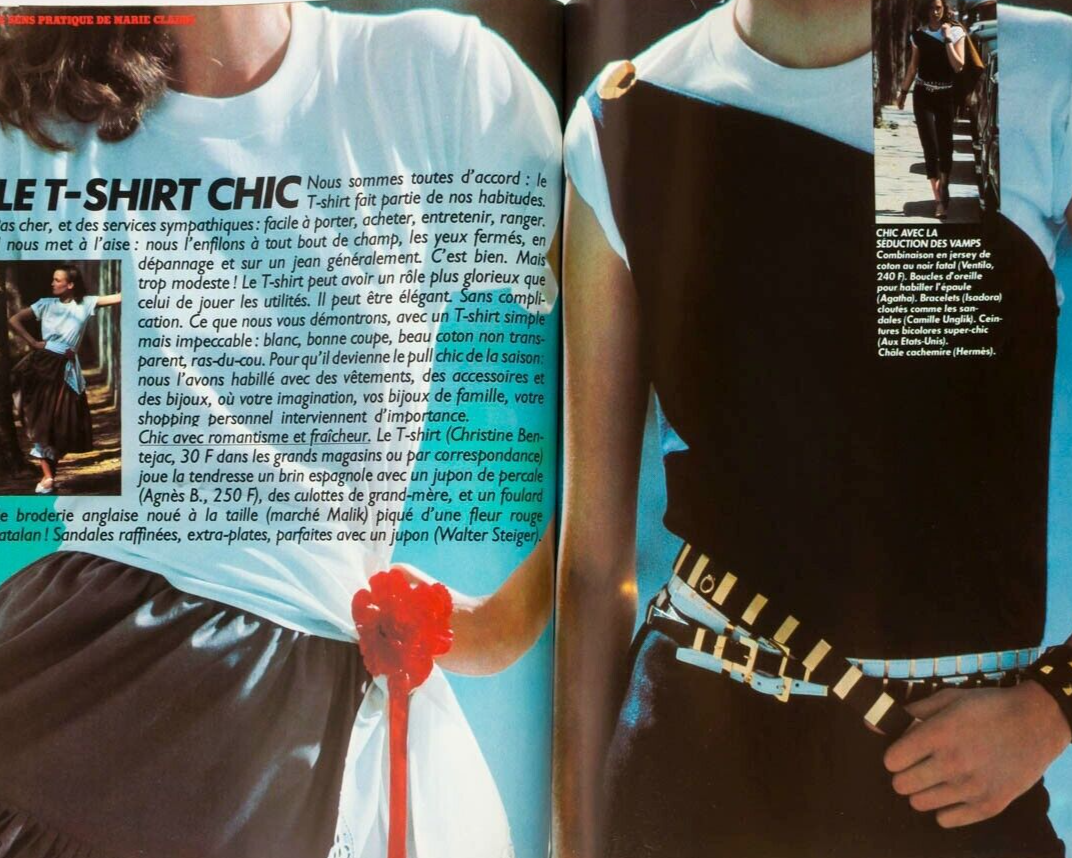 Catherine Oxenberg HANS FEURER Azzedine Alaia SACHA VAN DORSSEN vtg MARIE CLAIRE