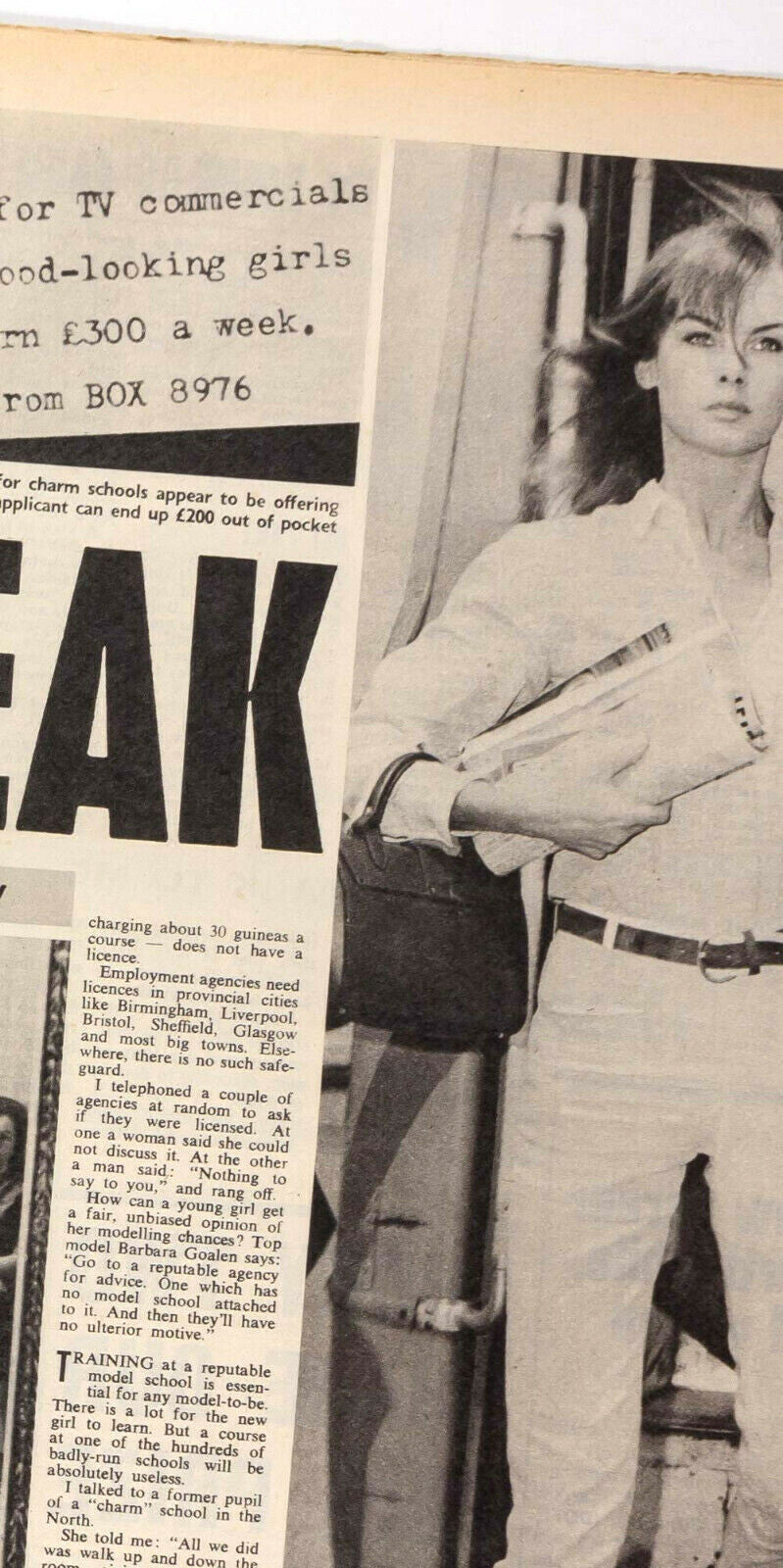 Raquel Welch JEAN SHRIMPTON Yvonne Stagg PATTIE BOYD Weekend magazine May 4 1966