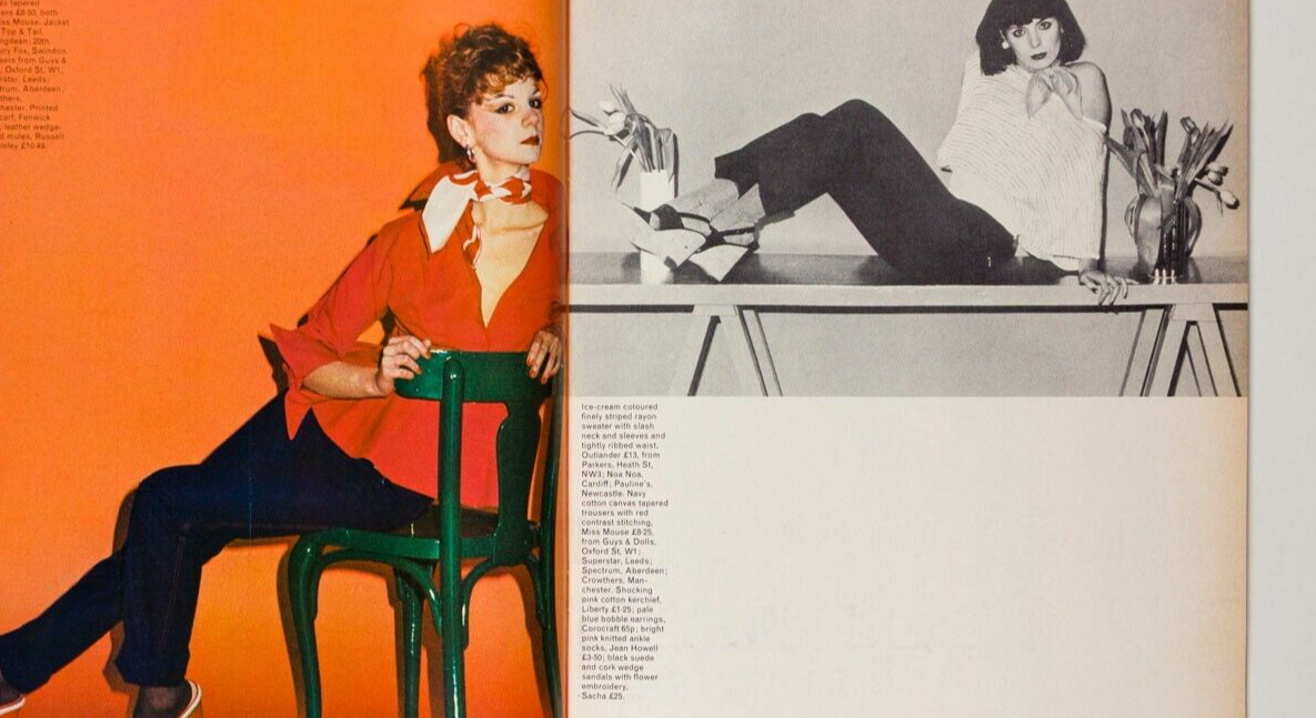 Miss Mouse BRYAN FERRY Mary Quant HONEY magazine May 1975 Biba MARGARET HOWELL