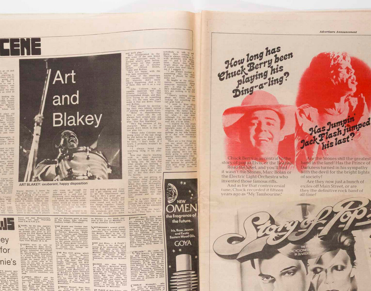 DAVID BOWIE Kansai Yamamoto ALICE COOPER Melody Maker September 1973 ART BLAKEY