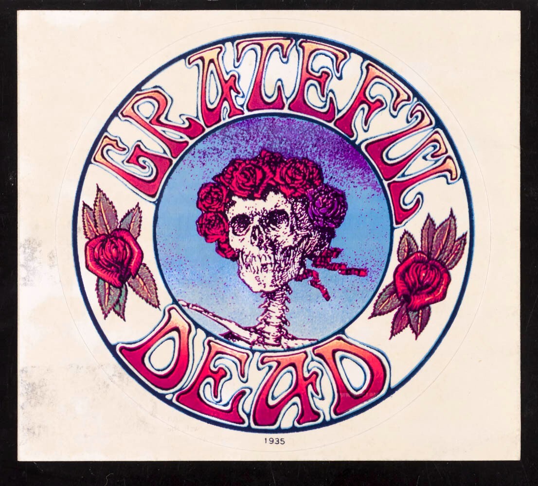 GRATEFUL DEAD Bertha STICKER Authentic original 1971 Unused Antique 1935 vintage