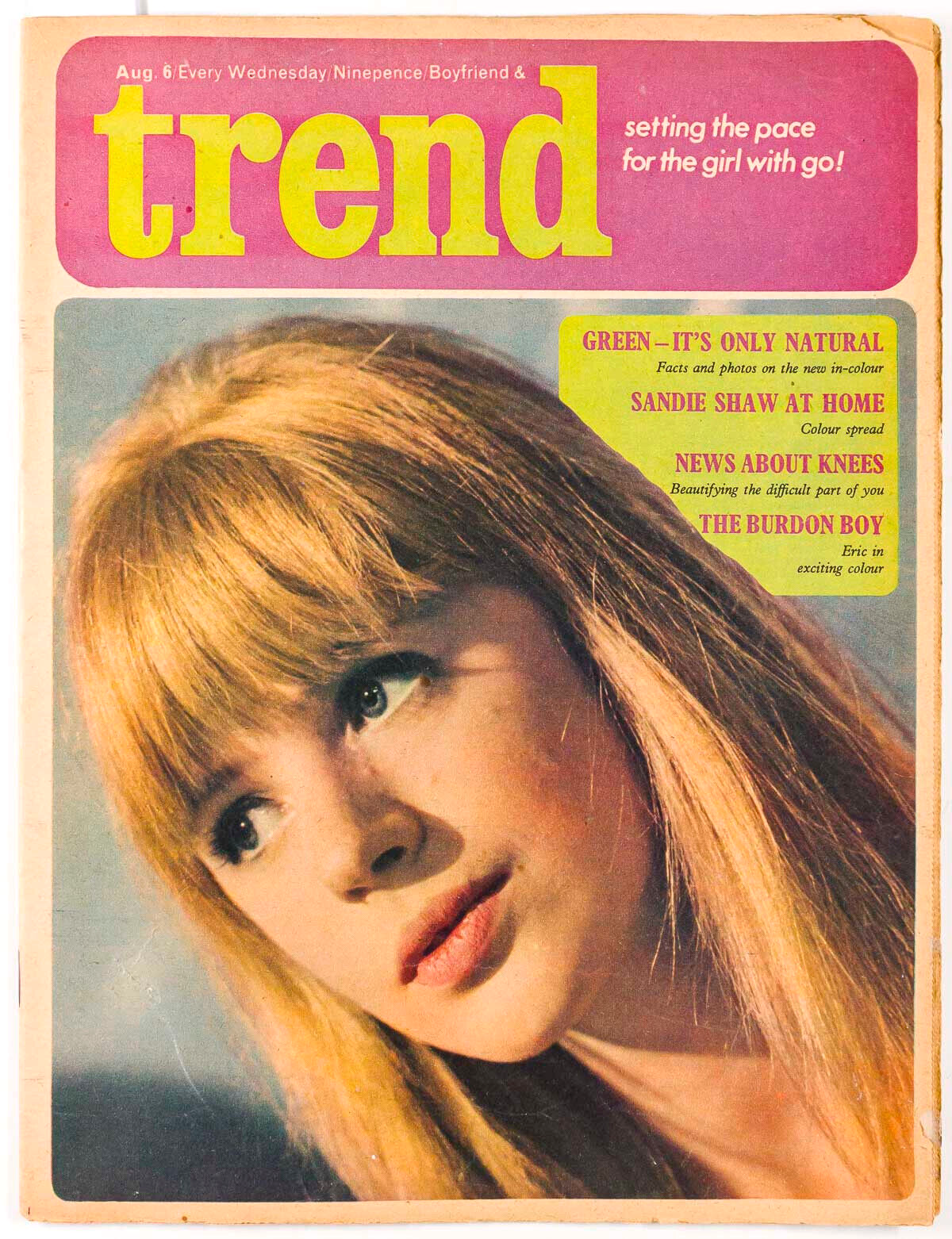 MARIANNE FAITHFULL 1966 Sandie Shaw ERIC BURDON ALLAN CLARKE Trend magazine