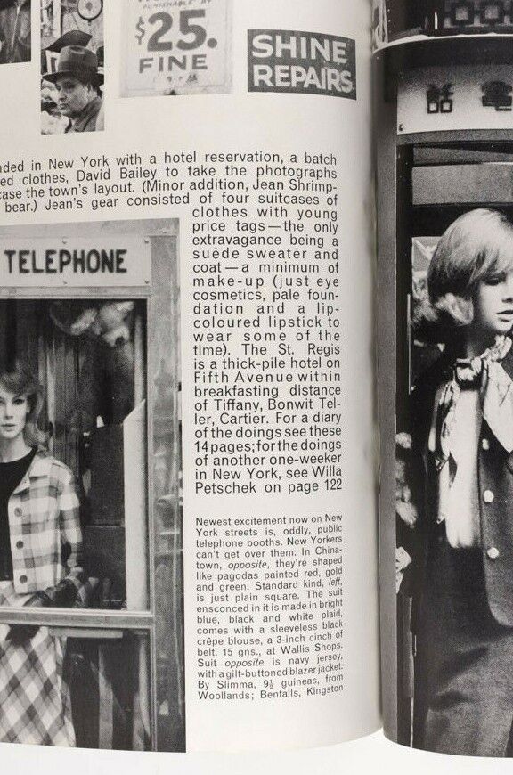 Jean Shrimpton & David Bailey in NYC WE'LL TAKE MANHATTAN Len Deighton VOGUE vtg