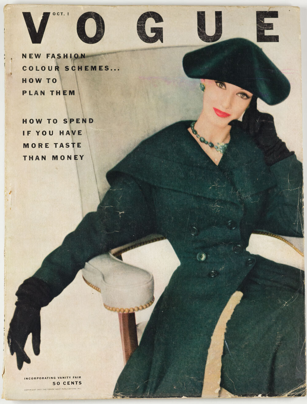 Barbara Mullen IRVING PENN Horst RUTLEDGE Newport GREY FLANNEL Oct 1952 US Vogue
