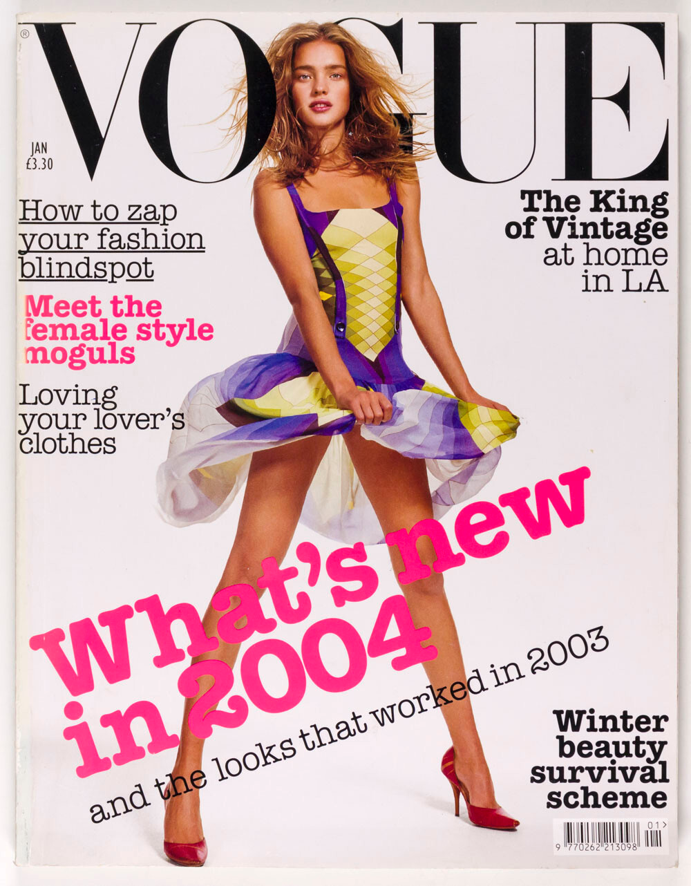 Natalia Vodianova KAROLINA KURKOVA Tamara Mellon VOGUE January 2004 Liberty Ross