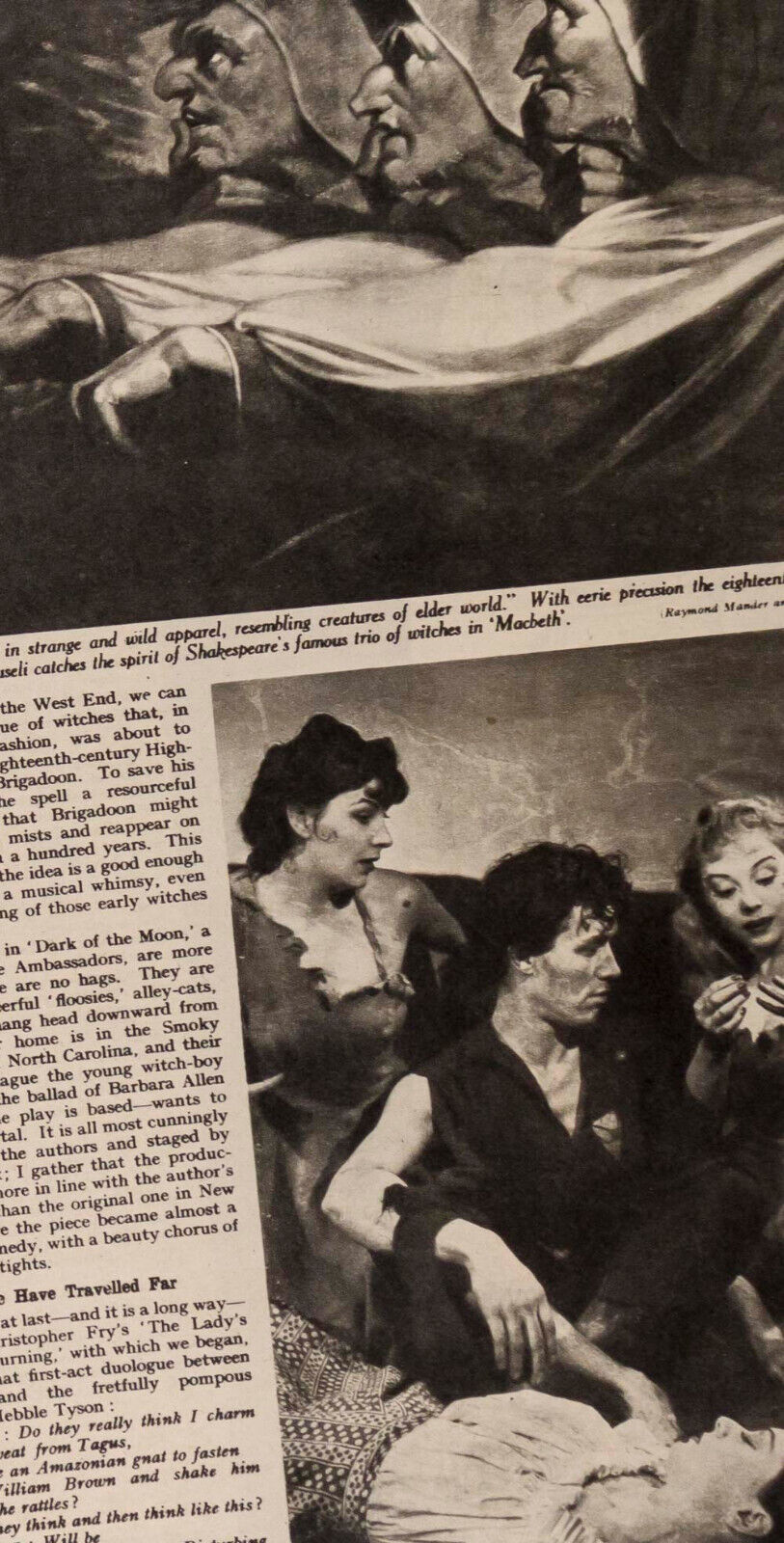 WITCHCRAFT in the theatre A CAULDRON OF WITCHES Occult on Stage RARE UK magazine