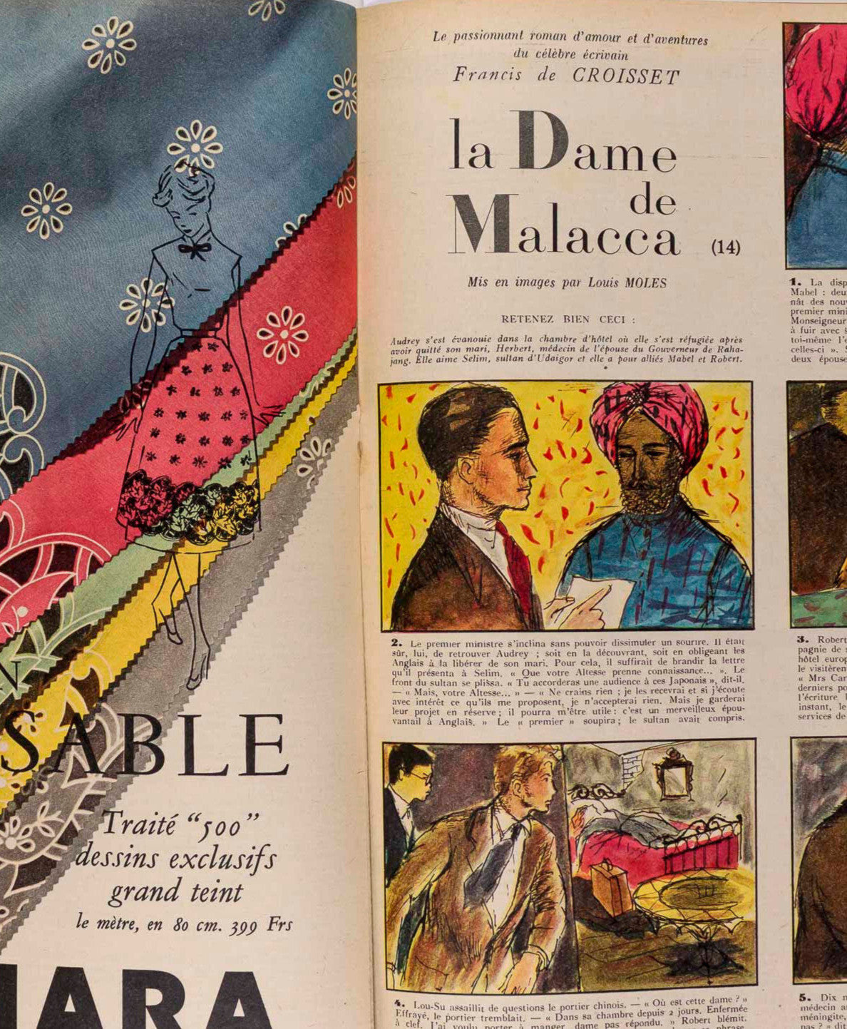 DORIAN & VIVIEN LEIGH Laurence Olivier MALAYSIA Elle France magazine FATH 1950s
