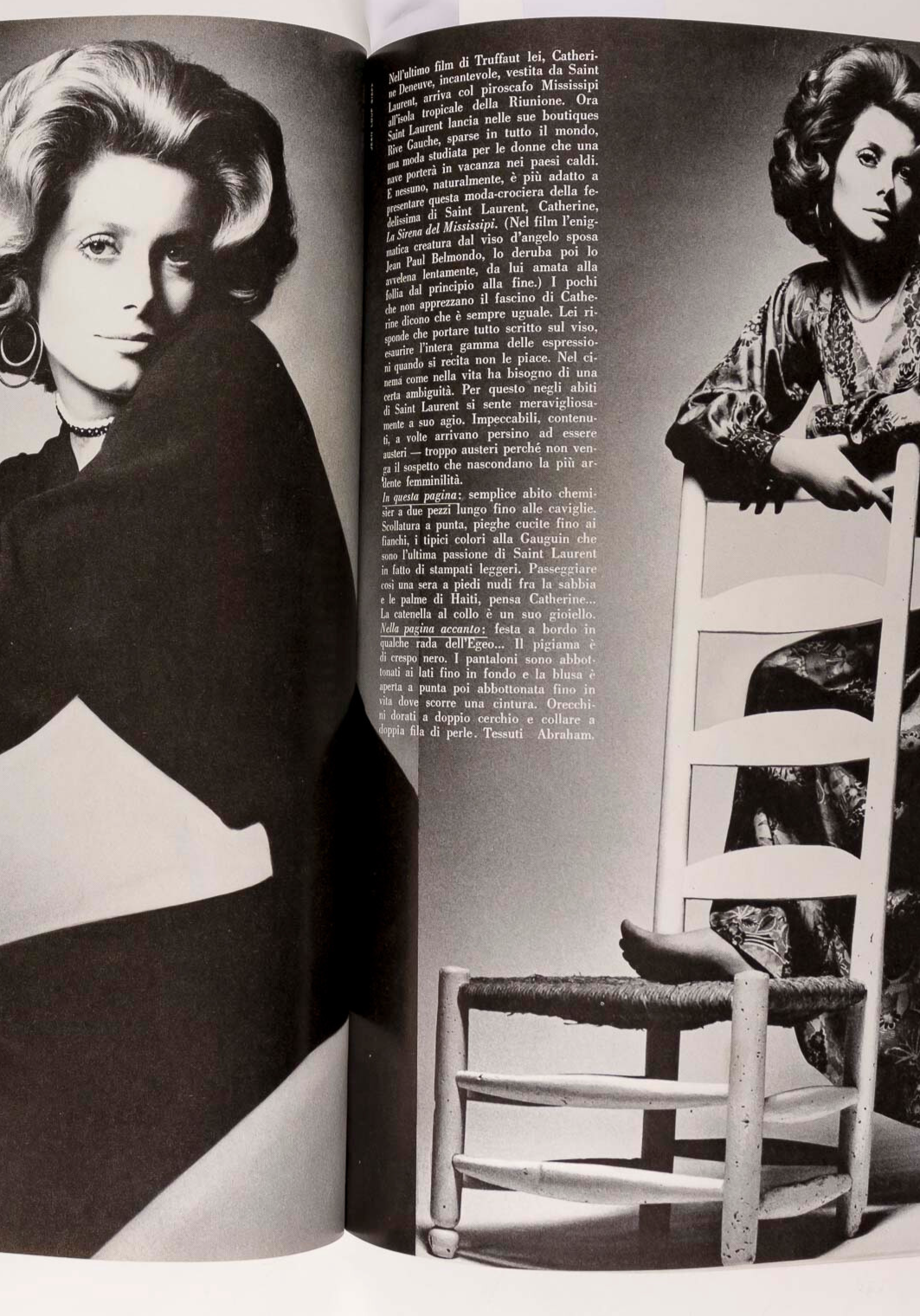 Ingrid Boulting PATTIE BOYD Deneuve JANE BIRKIN Vogue Italia December 1969 YSL
