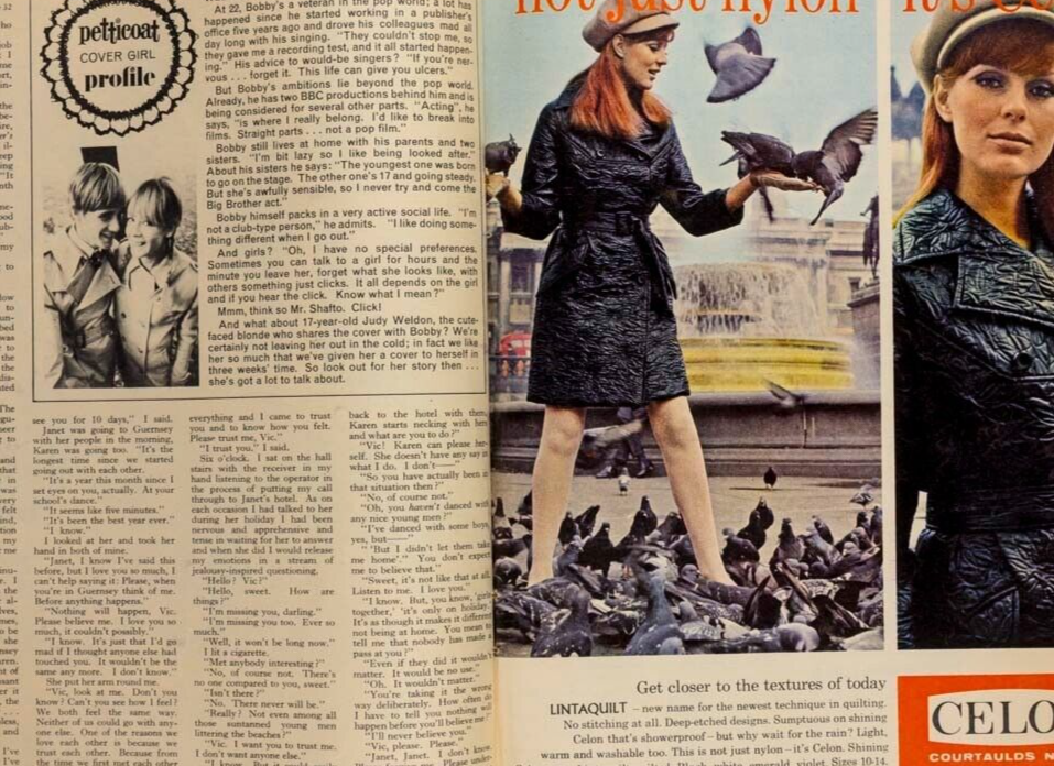 The Avengers DIANA RIGG Paulene Stone TWIGGY Grace Coddington PETTICOAT magazine