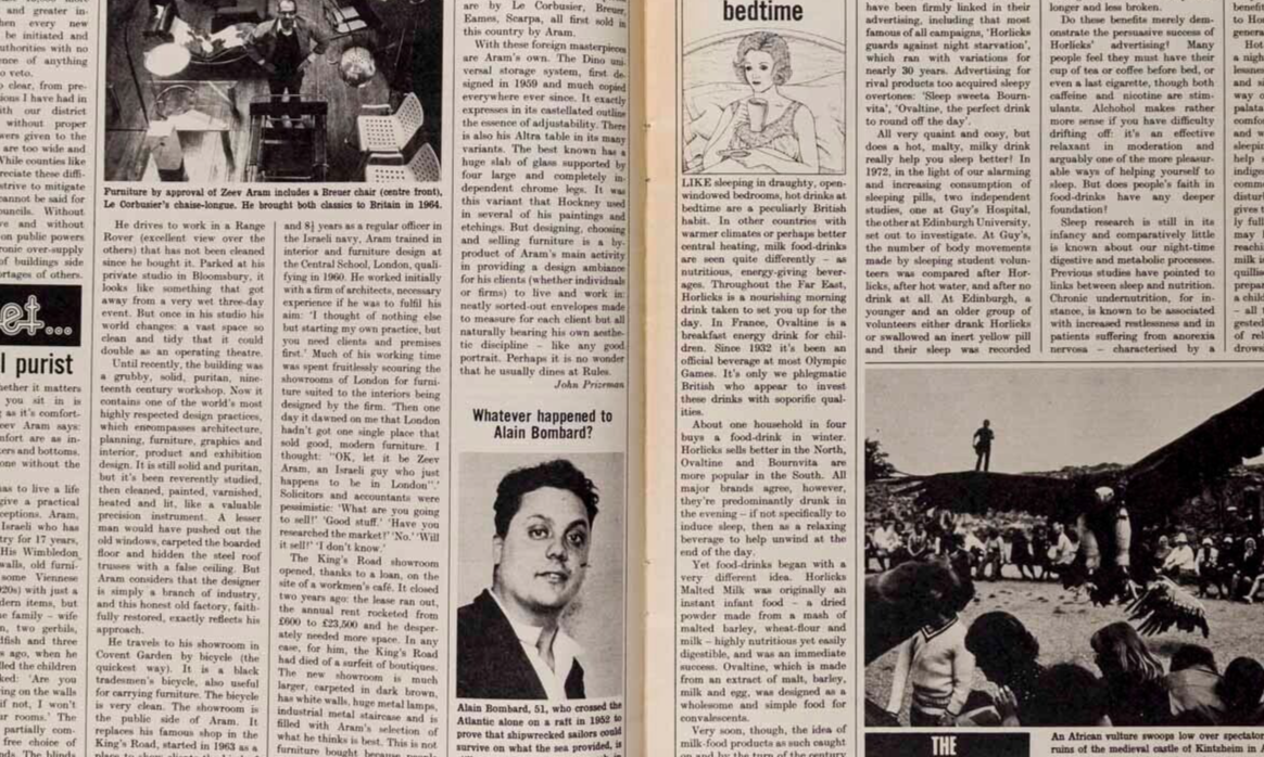 Cher ALAIN BOMBARD Cocaine OBSERVER magazine January 1976 Zeev Aram SHAKESPEARE