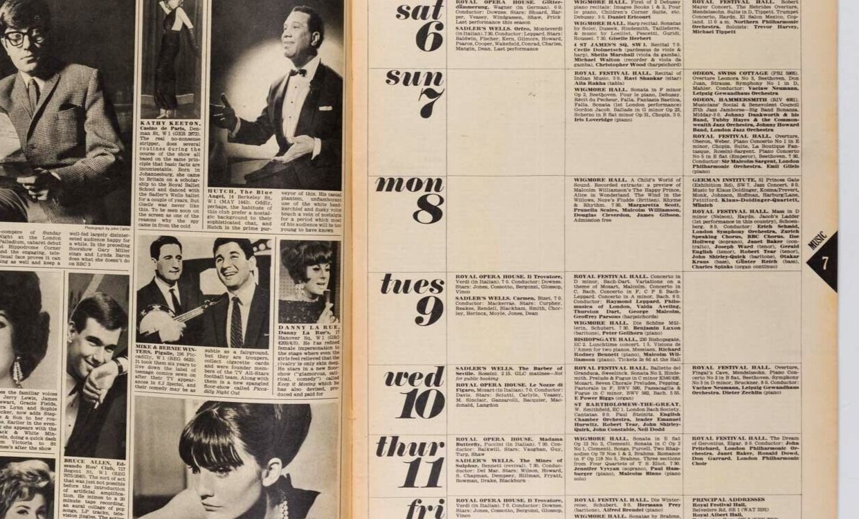 Tony Bennett IAN DURY Sandie Shaw JOE TILSON Gerald Scarfe LONDON LIFE magazine