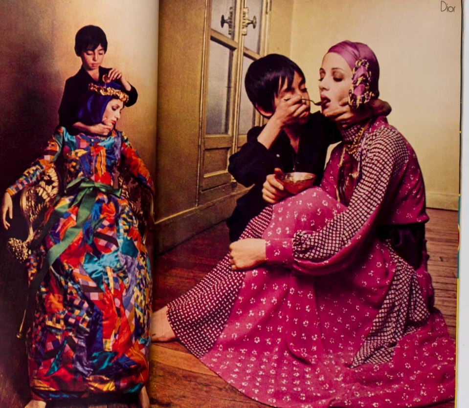 Sarah Moon QUANT Peccinotti HARPER'S BAZAAR March 1969 Kellie Wilson RABANNE vtg