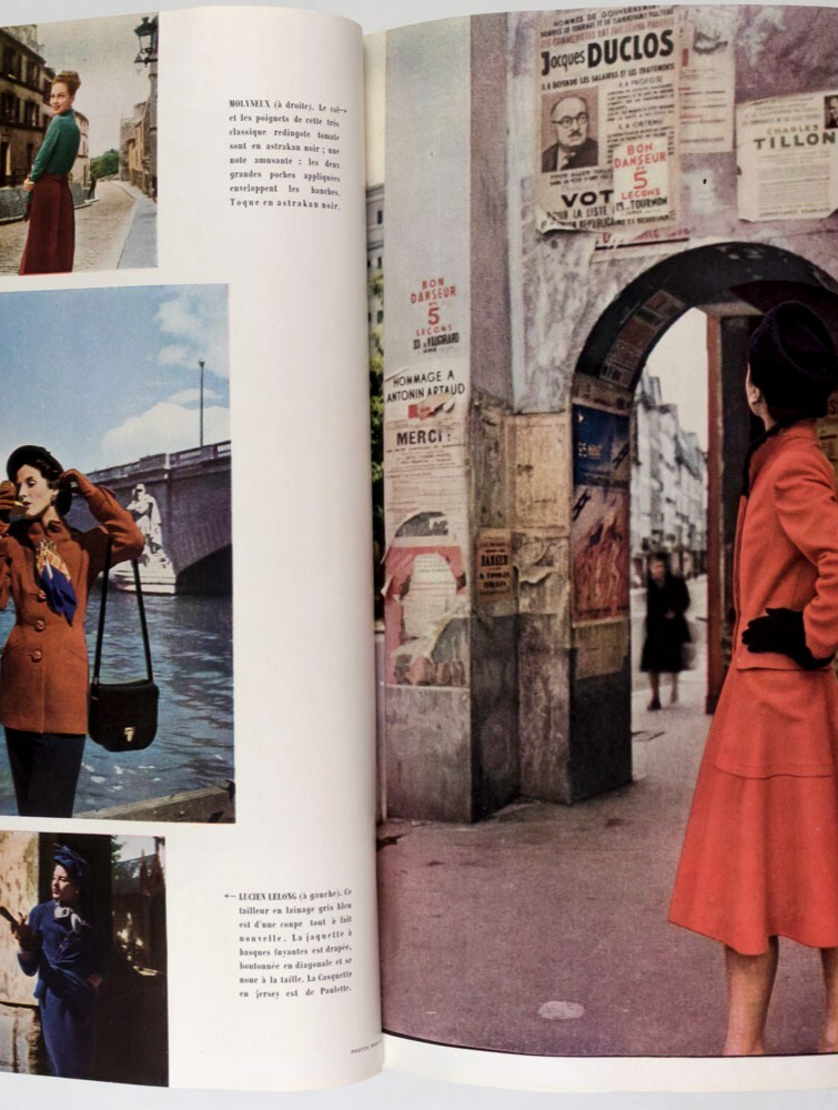 Philippe Jullian EDITH PIAF Laurence Olivier VOGUE January 1947 Balenciaga HORST