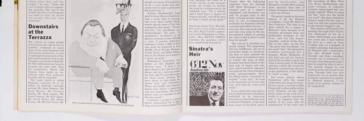 Tony Bennett IAN DURY Sandie Shaw JOE TILSON Gerald Scarfe LONDON LIFE magazine