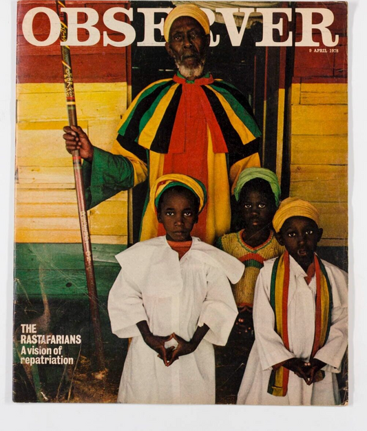 RASTAFARIANS Jamaica COLIN JONES Reggae HAILE SELLASIE Rasta ~ Observer magazine