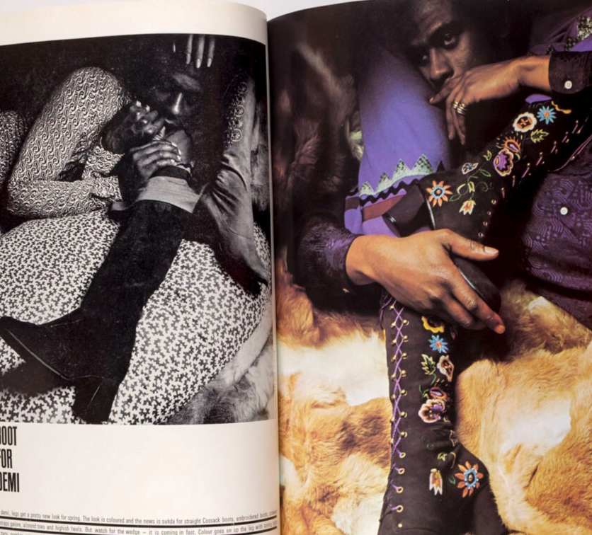 ELNORA WARING Natalia Makarova INGRID BOULTING Boots HARPERS BAZAAR January 1971