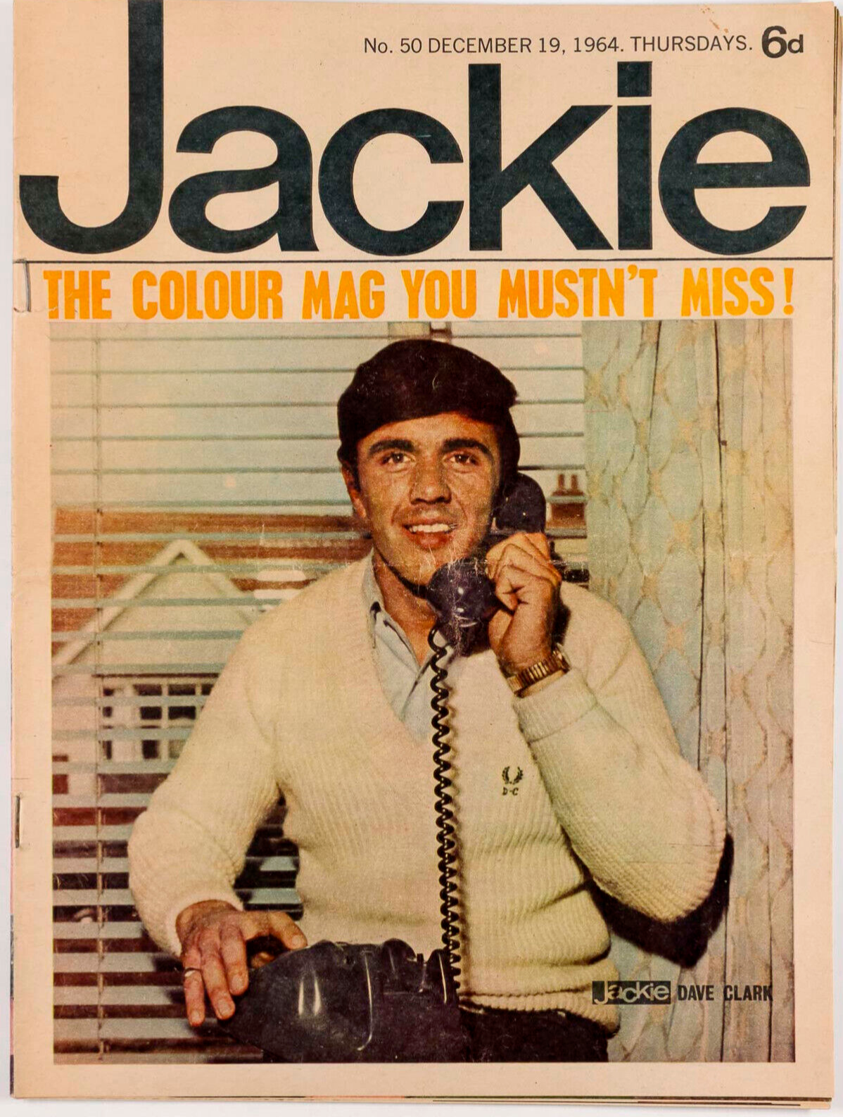 DAVE CLARK Marianne Faithfull GEORGE HARRISON Jackie magazine 1964 December # 50