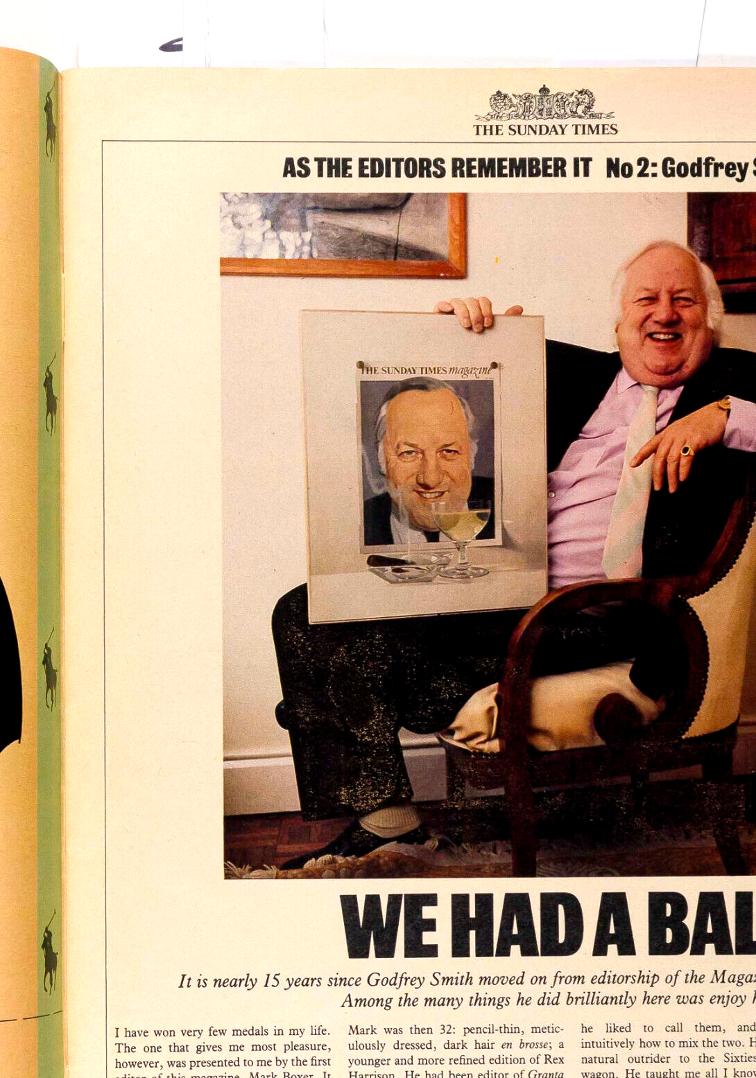 William Burroughs PORTRAIT AUTHOR AS GUNMAN Godfrey Smith SUNDAY TIMES magazine