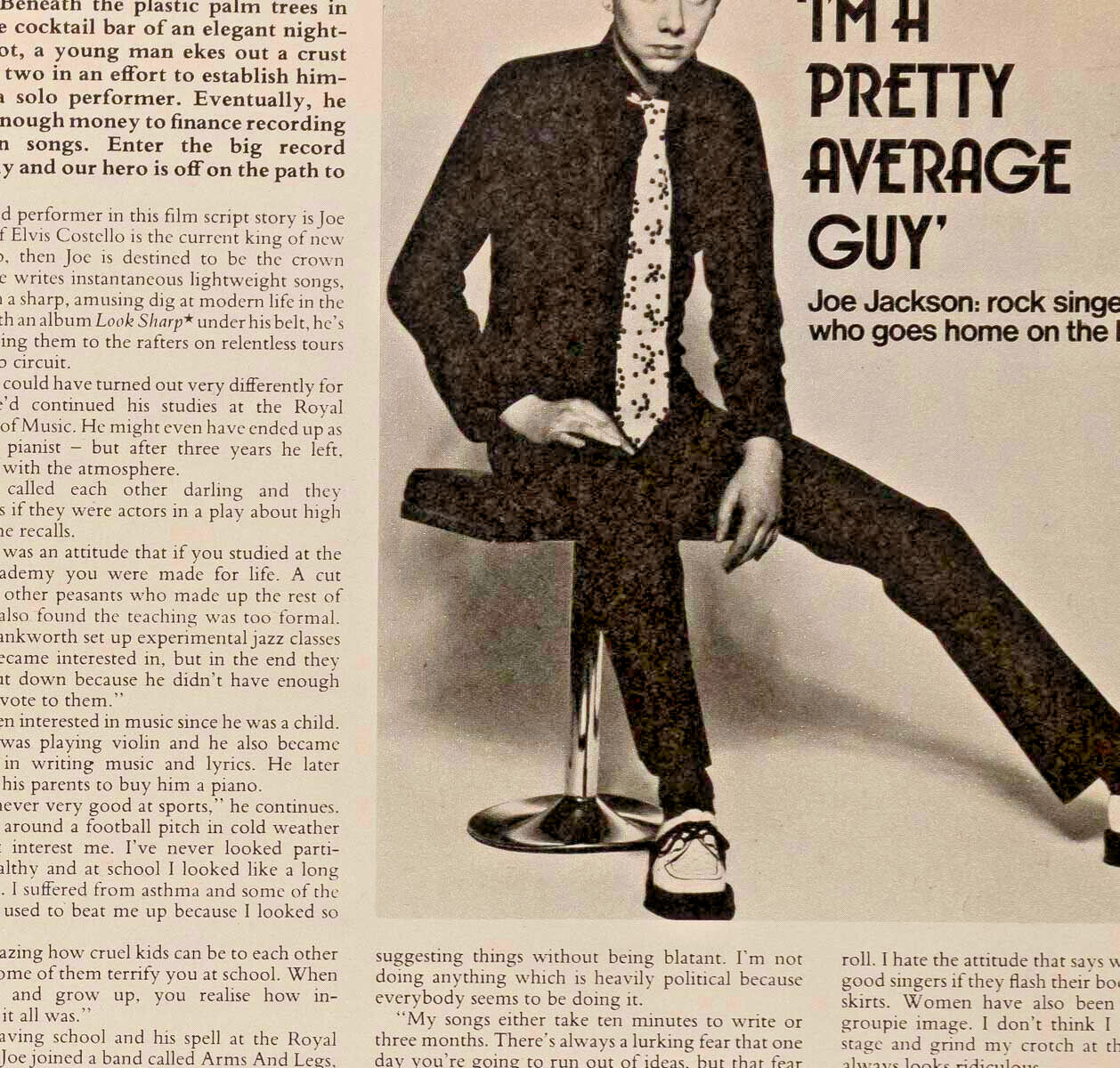 USCHI OBERMAIER Joe Jackson ART GARFUNKEL She magazine 1970's VERA SELBY Rob Lee