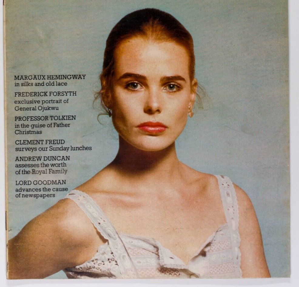 Margaux Hemingway JRR TOLKIEN General Ojukwu TERENCE DONOVAN Telegraph Magazine