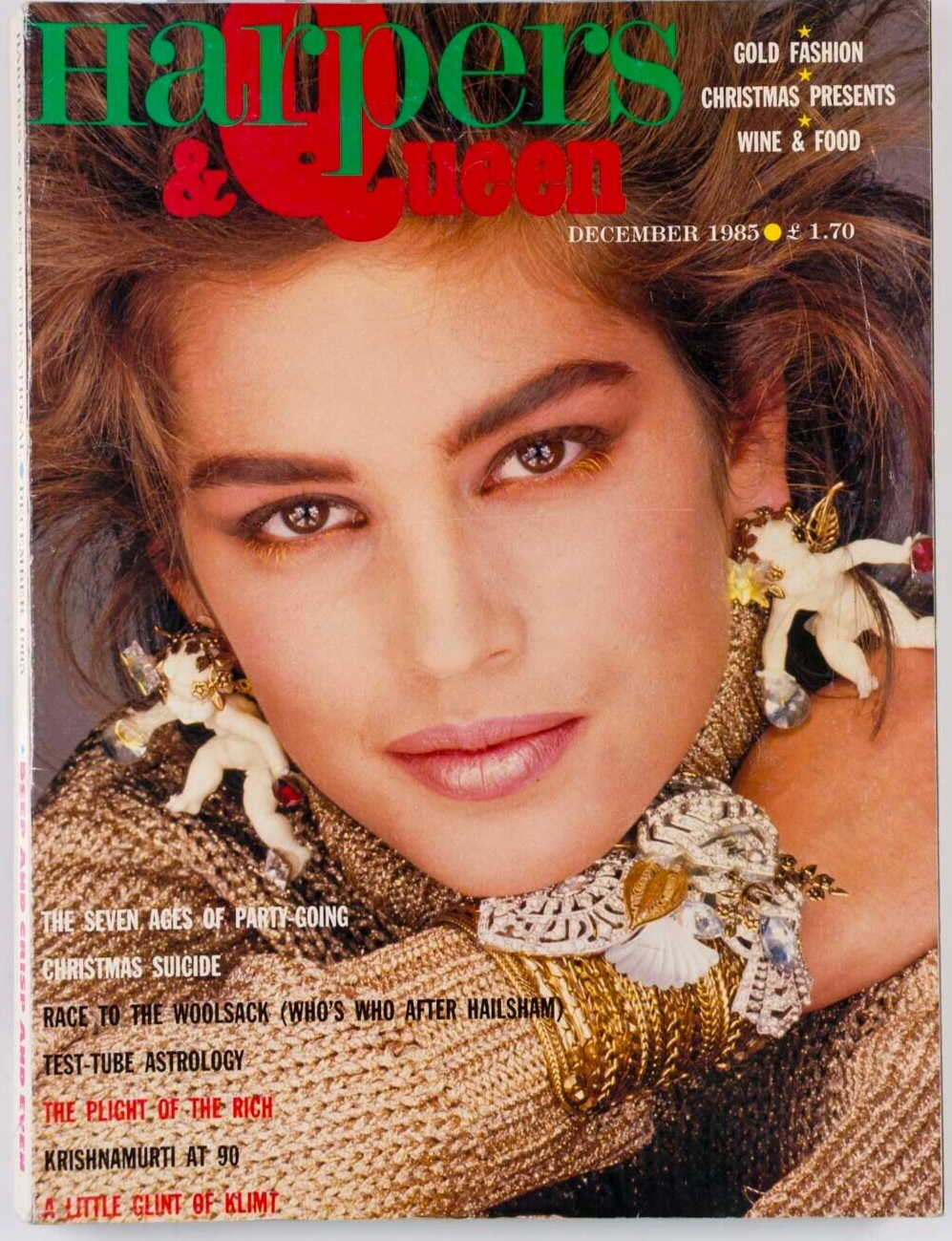 Cindy Crawford HELENA BONHAM CARTER Victoria Brynner HARPERS QUEEN December 1985