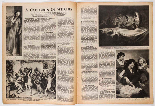 WITCHCRAFT in the theatre A CAULDRON OF WITCHES Occult on Stage RARE UK magazine