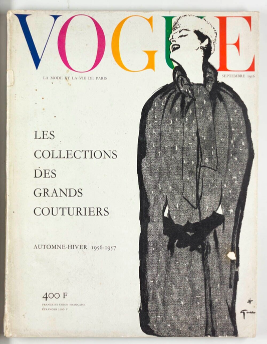 Rene Gruau COUTURE COLLECTIONS Miro PARIS VOGUE Sept 1956 MATISSE Colette WINTER