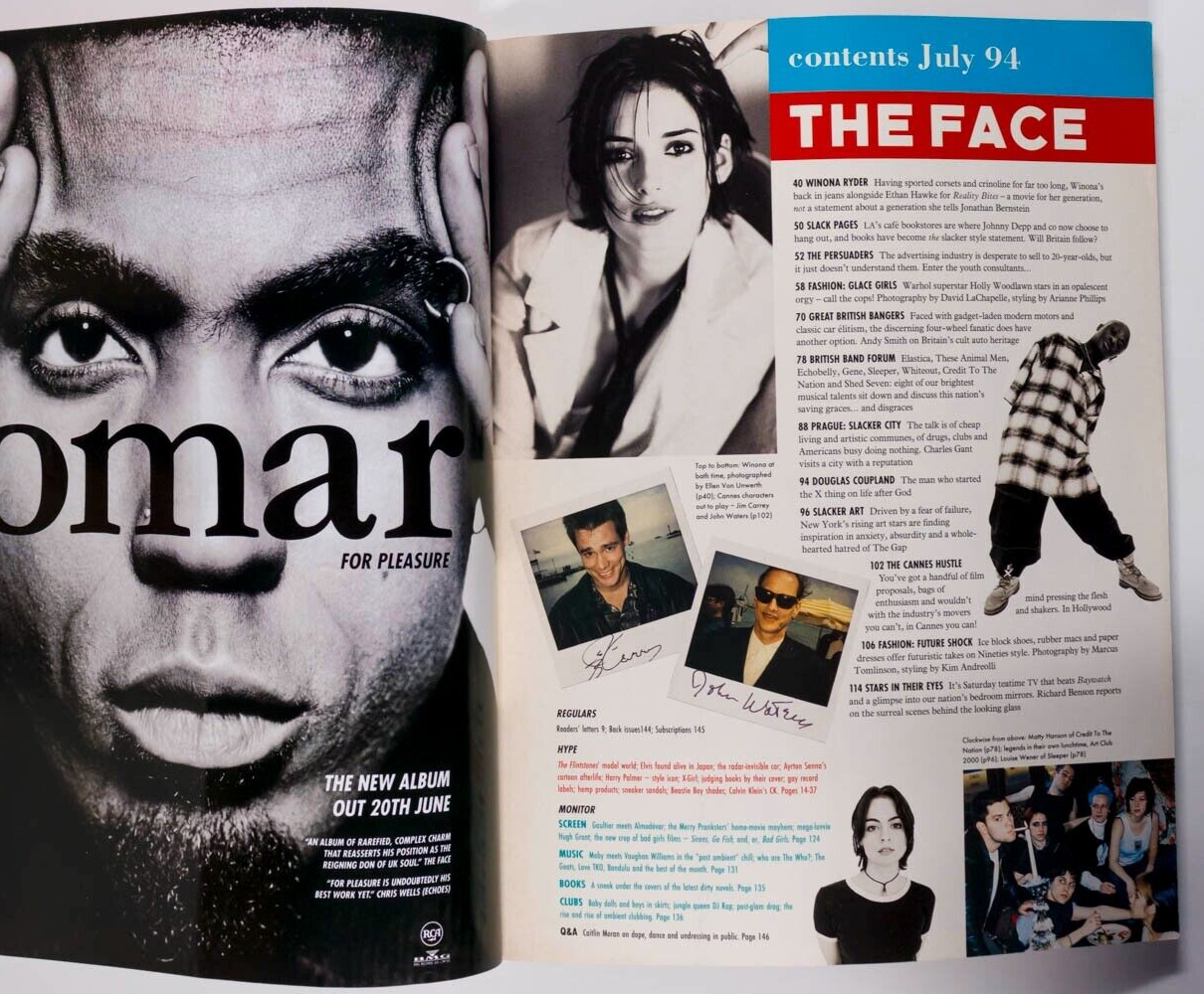 Winona Ryder PEDRO ALMODOVAR Holly Woodlawn THE FACE magazine VAUGHAN WILLIAMS