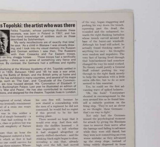 FELIKS TOPOLSKI Alexander Solzhenitsyn MARSHA HUNT Marconi OBSERVER magazine UK