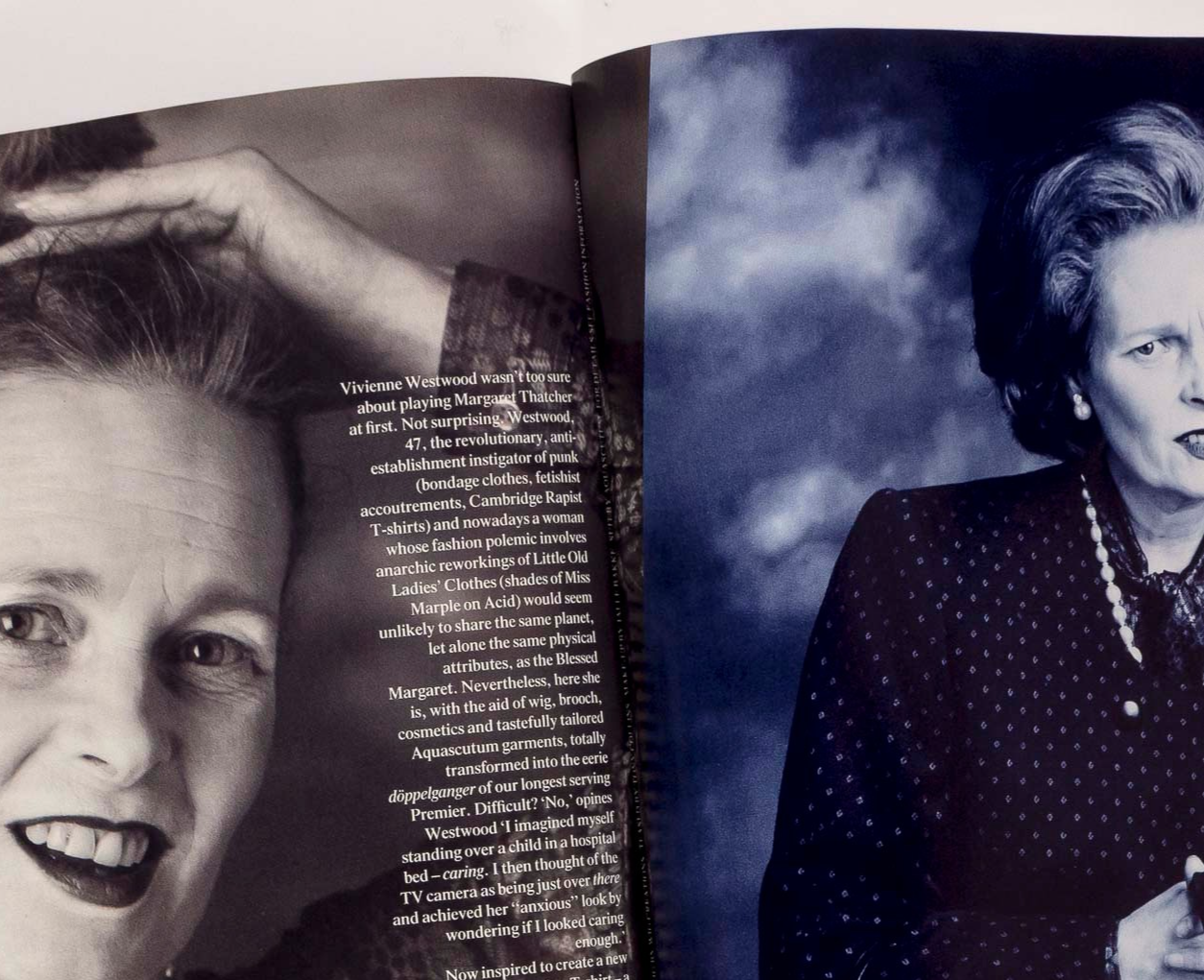 Vivienne Westwood MARGARET THATCHER punk BOY GEORGE  Tatler magazine April 1989