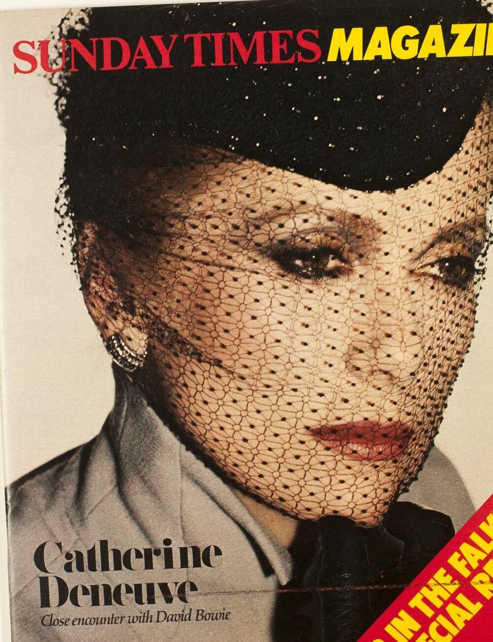 Catherine Deneuve BOWIE Nancy Reagan FALKLANDS Peter May SUNDAY TIMES MAGAZINE