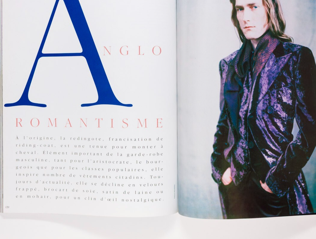 MARCUS SCHENKENBERG Kd Lang PAOLO ROVERSI Vogue Hommes Int. 1994 Workwear 10 ANS