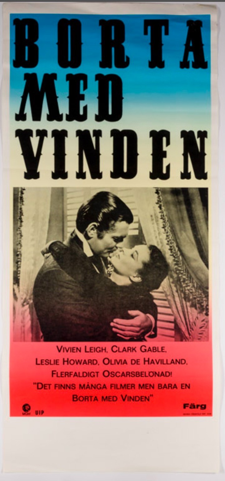 Vivien Leigh GONE WITH THE WIND Borta Med Vinden ~ Dutch film poster CLARK GABLE
