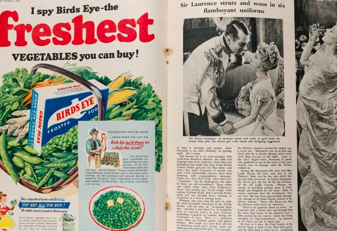 Vivien Leigh LAURENCE OLIVIER Barbara Goalen lLLUSTRATED magazine 1953 Kelloggs