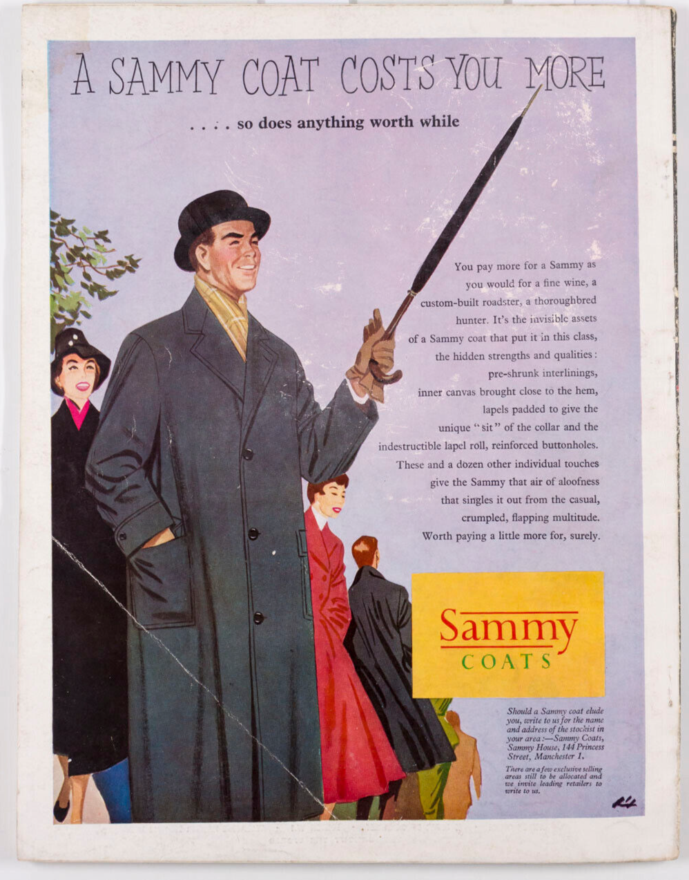 ANDY WARHOL Illustration sketch HENRY WOLF Rare drawing 50s vtg ESQUIRE MAGAZINE