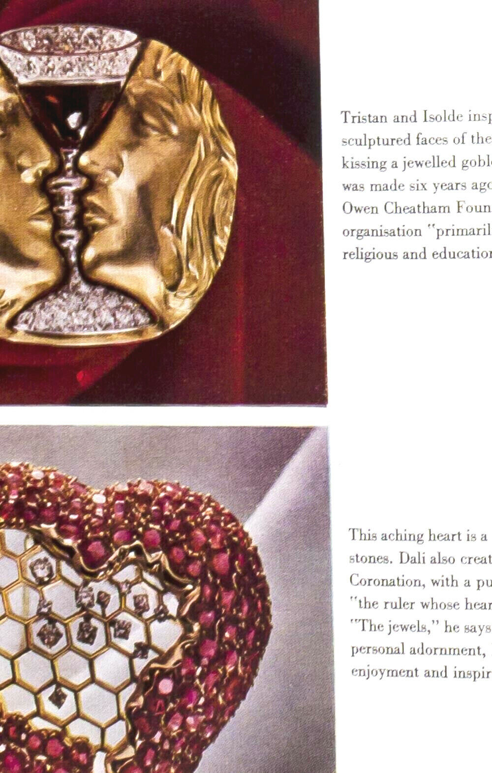 SALVADOR DALI An Eye On Time JEWELLERY Jewels ART Rare THE QUEEN magazine UK vtg