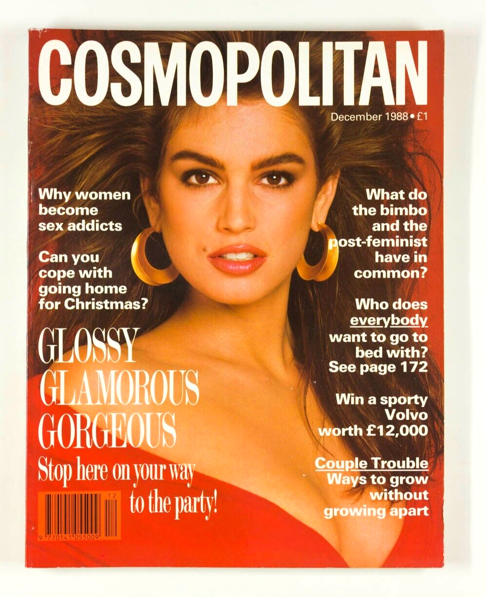 Cindy Crawford BRIDGET FONDA Neil Jordan UK Cosmopolitan magazine 1988 December
