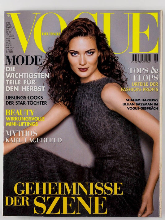 SHALOM HARLOW Karl Lagerfeld LILLIAN BASSMAN Deutsch GERMAN VOGUE September 1998
