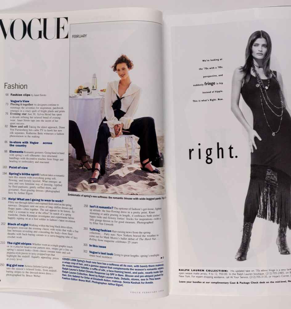 Amber Valletta ANNA NICOLE SMITH Helena Christensen VOGUE June 1993 Turlington