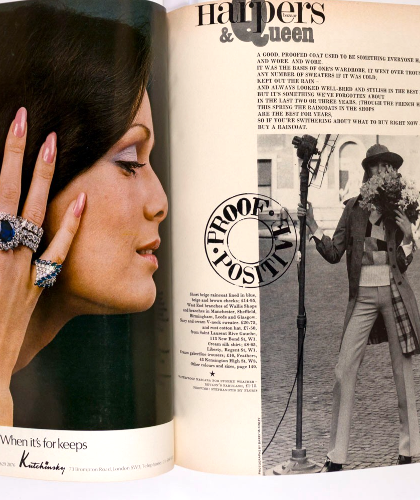 MARSHA HUNT Thea Porter ANNA WINTOUR Harpers & Queen 1972 April RICHARD ELY Nott