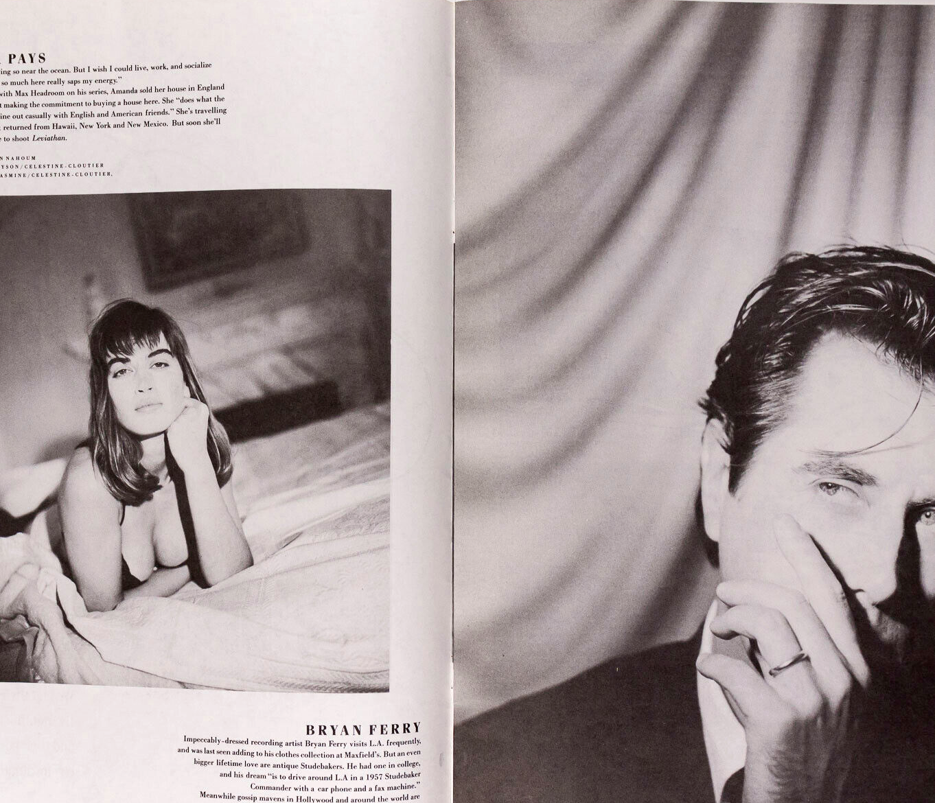 PAULA THOMAS Tim Curry AMANDA PAYS Exposure magazine 1988 John Lydon BRYAN FERRY