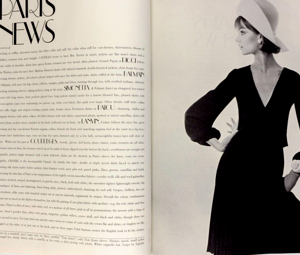 Paris HELMUT NEWTON Chrissie JEAN SHRIMPTON Courreges MARLA LANDI Vuillard VOGUE