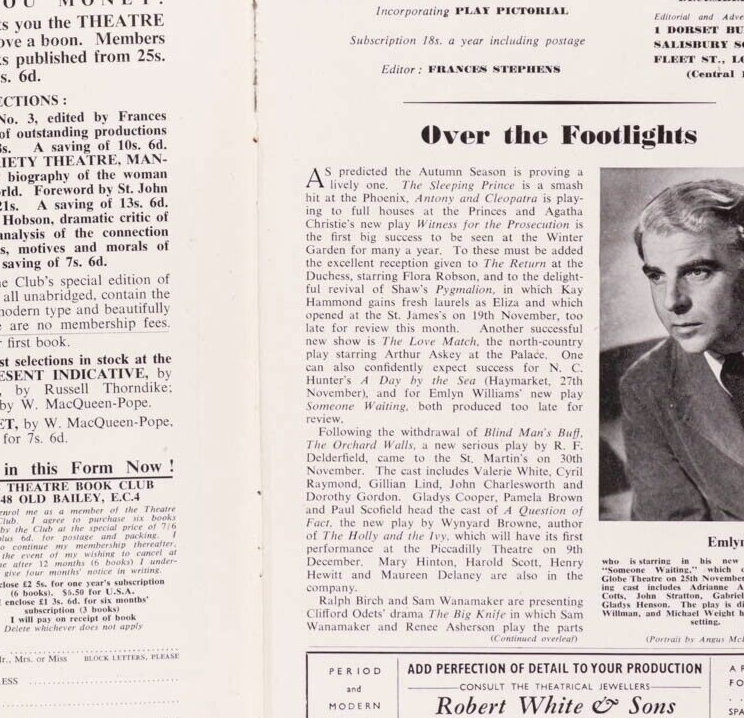 Vivien Leigh LAURENCE OLIVIER Angus McBean JULIE ANDREWS  Theatre World magazine