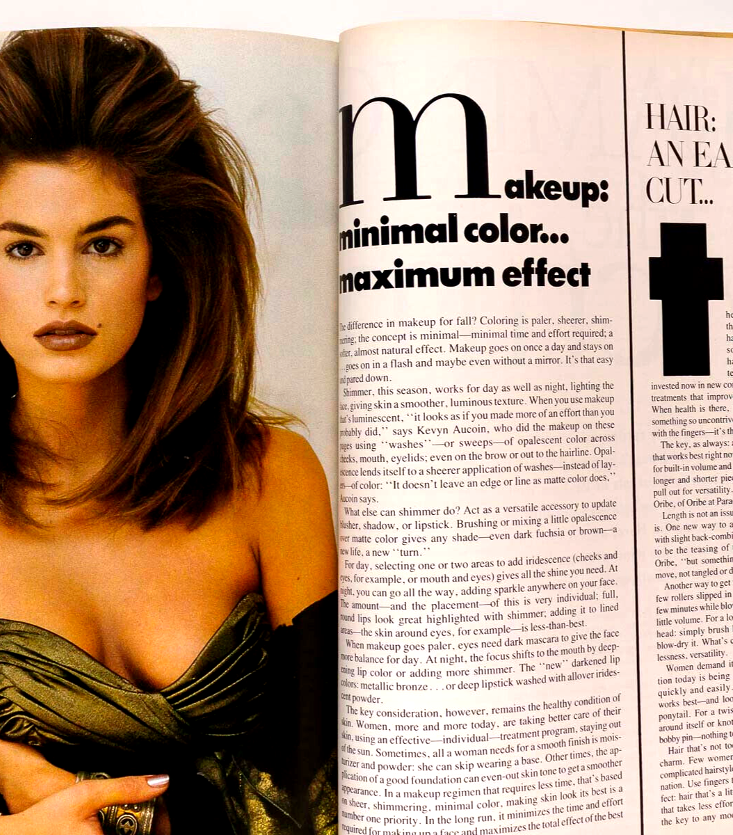 Cindy Crawford MOLLY RINGWALD Emily Lloyd VOGUE Sept 1987 US Evangelista PATITZ