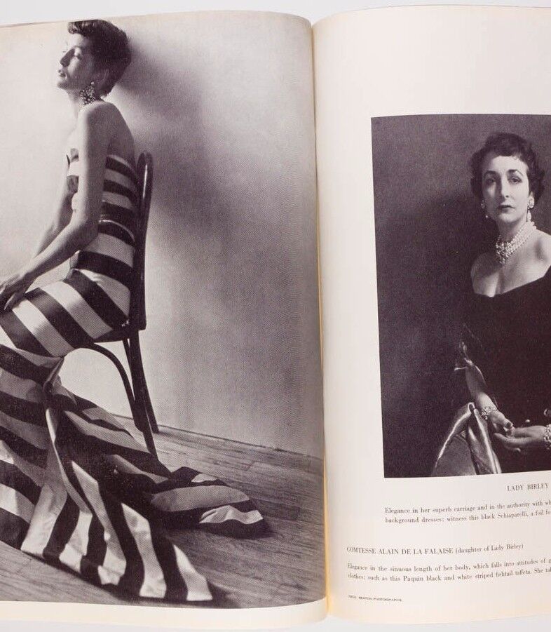 IRVING PENN Cecil Beaton SCHIAPARELLI Lady Birley PATTERNS vtg VOGUE 1950 Xmas