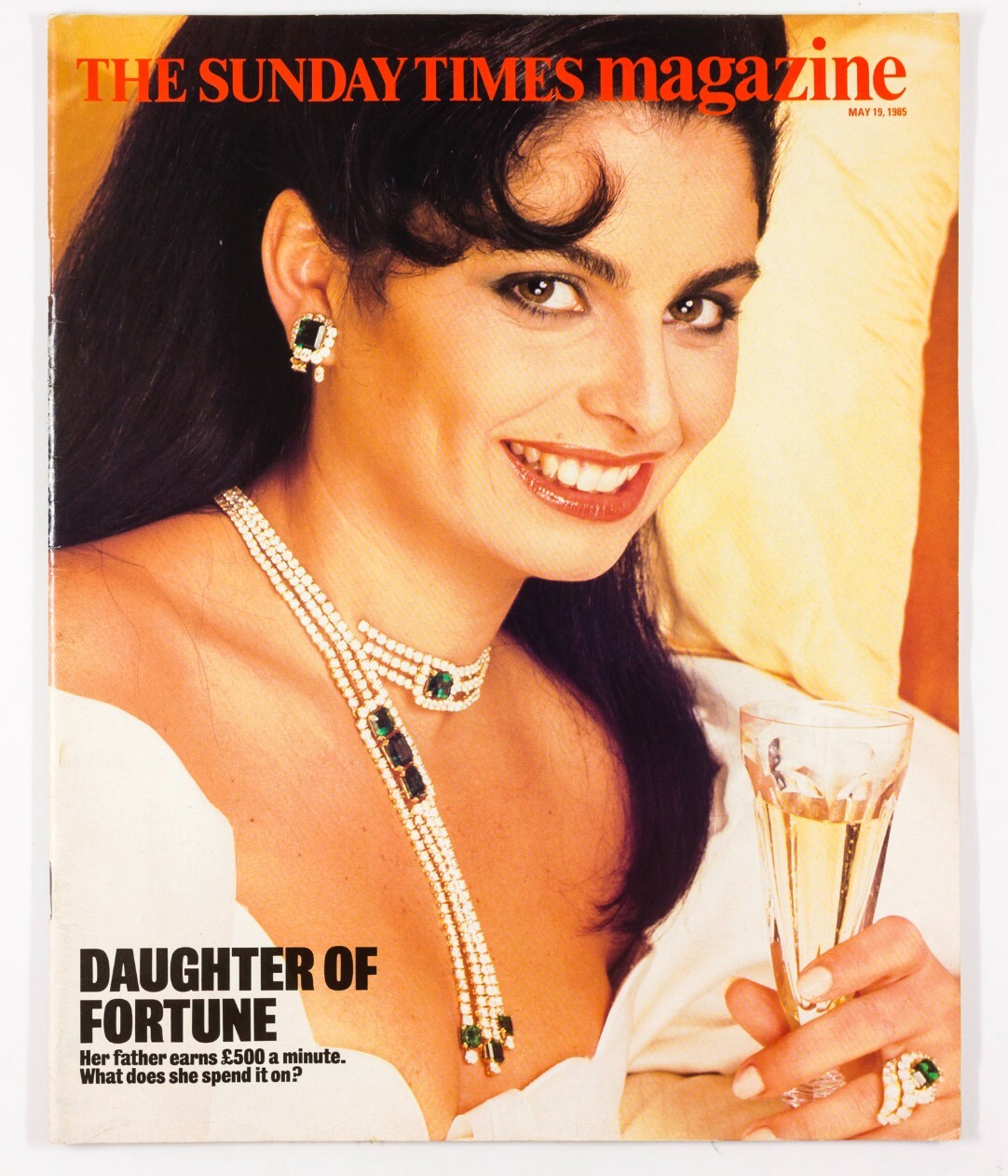 NABILA KHASHOGGI Norman Parkinson FRANCIS BACON Sunday Times magazine May 1985